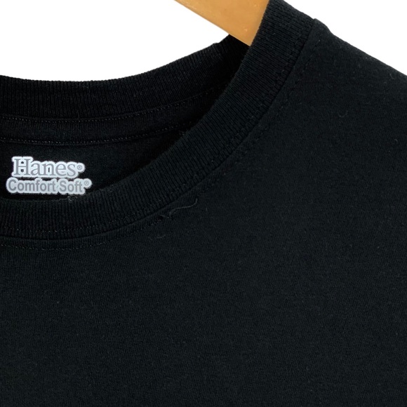 HANES x SUPREME Solid Black T-Shirt Bundle Of 2 Size Small Hanes Supreme Collab - Picture 10 of 13